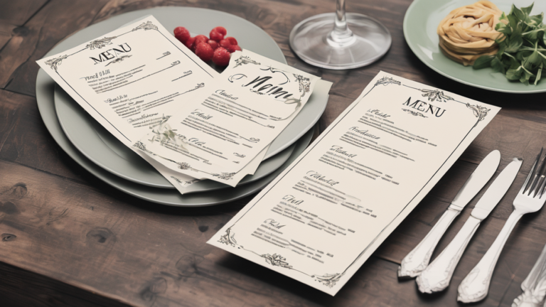 menu templates